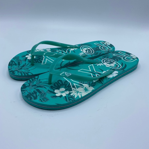Roxy Flip Flops Womens Shoes Flats Size 9 Green - Picture 2 of 8